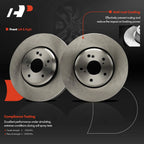 Front Disc Brake Rotors & Ceramic Pads for Honda Civic (2017-2020)
