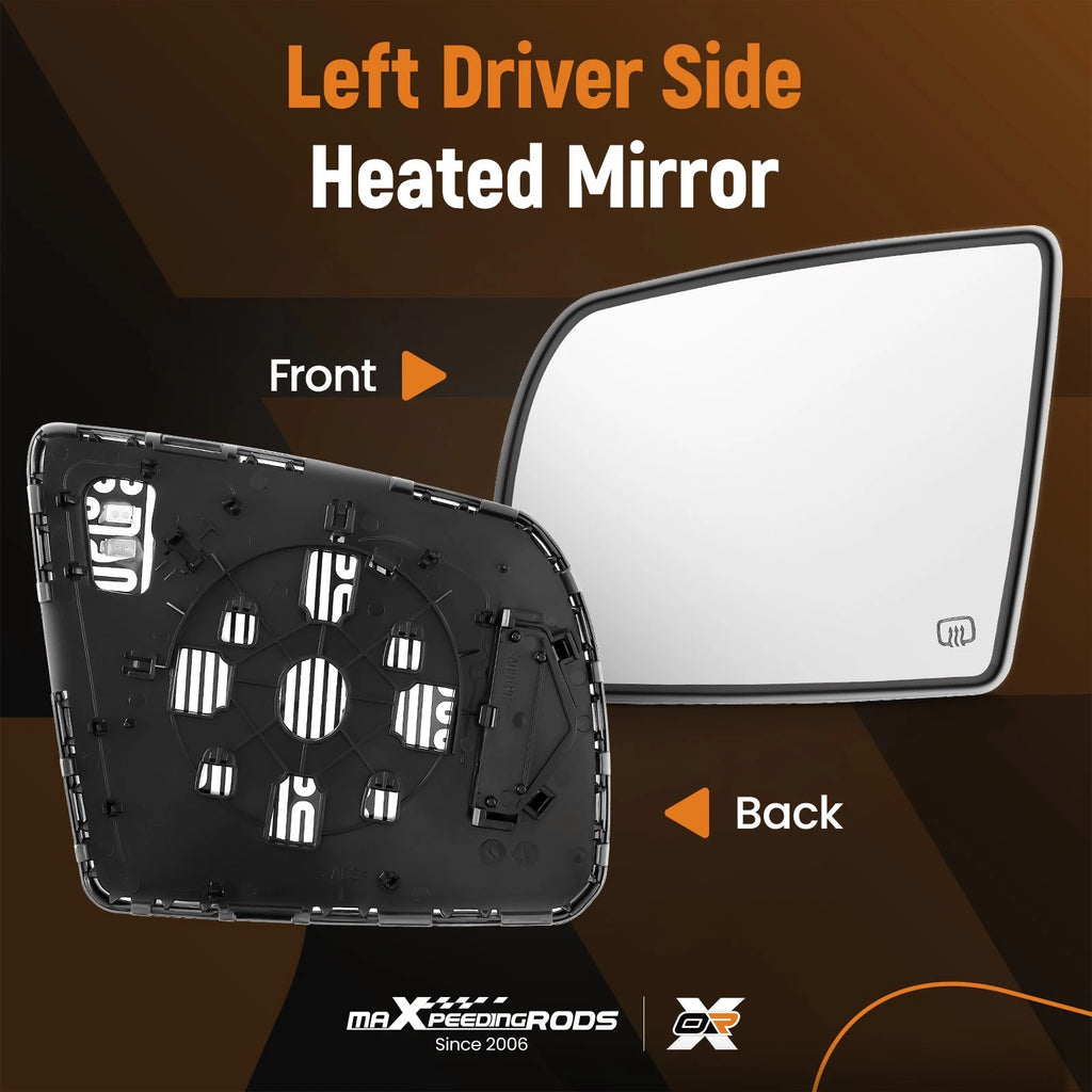 Heated Driver Left Side Mirror Glass for Toyota Tundra (2007–2020), Sequoia (2008–2017)