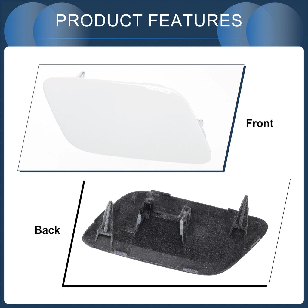 Front Right Washer Nozzle Cover Cap for Audi Q3 (2016–2017) 1Pcs White