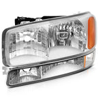Headlight Assembly for GMC Sierra 1500-3500 (1999-2006) Clear