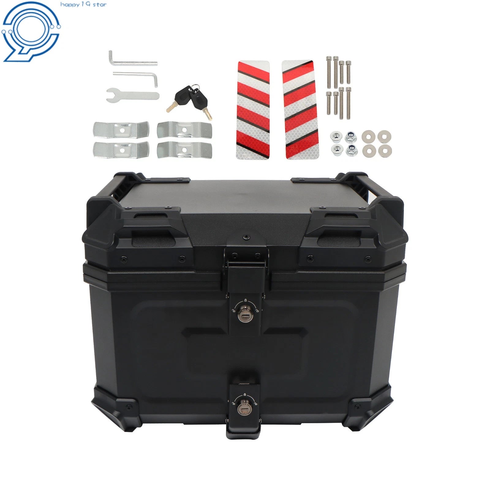 45L Waterproof Motorcycle Trunk for Touring with Security Lock 