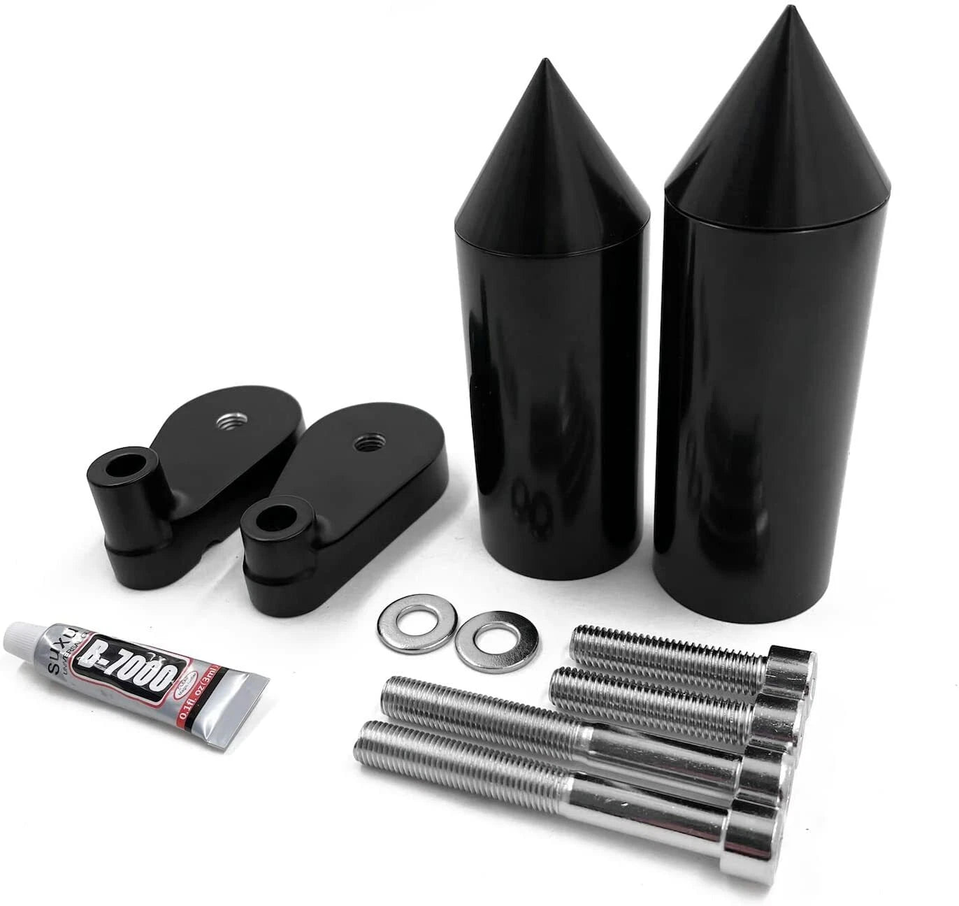 Black Spike Frame Slider Crash Protector for Yamaha YZF R1 (2007–2008)