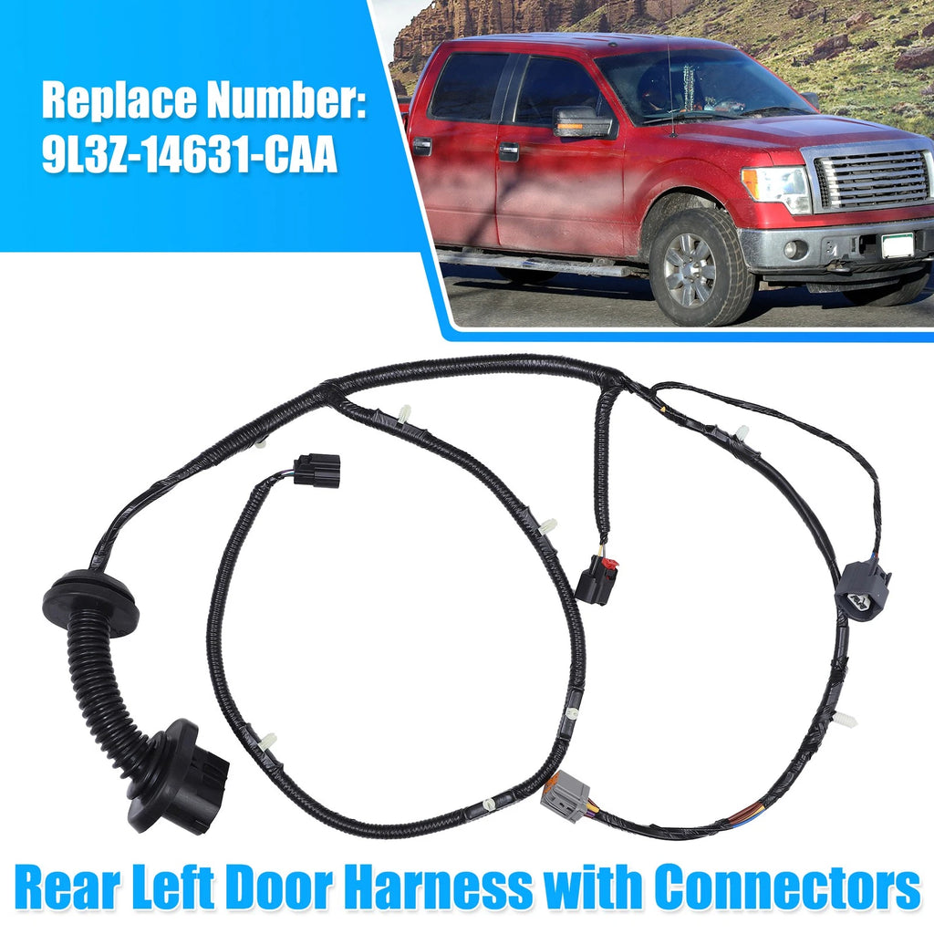 Rear Left Door Harness w/Connector for Ford F150 Crew Cab (2009–2014)