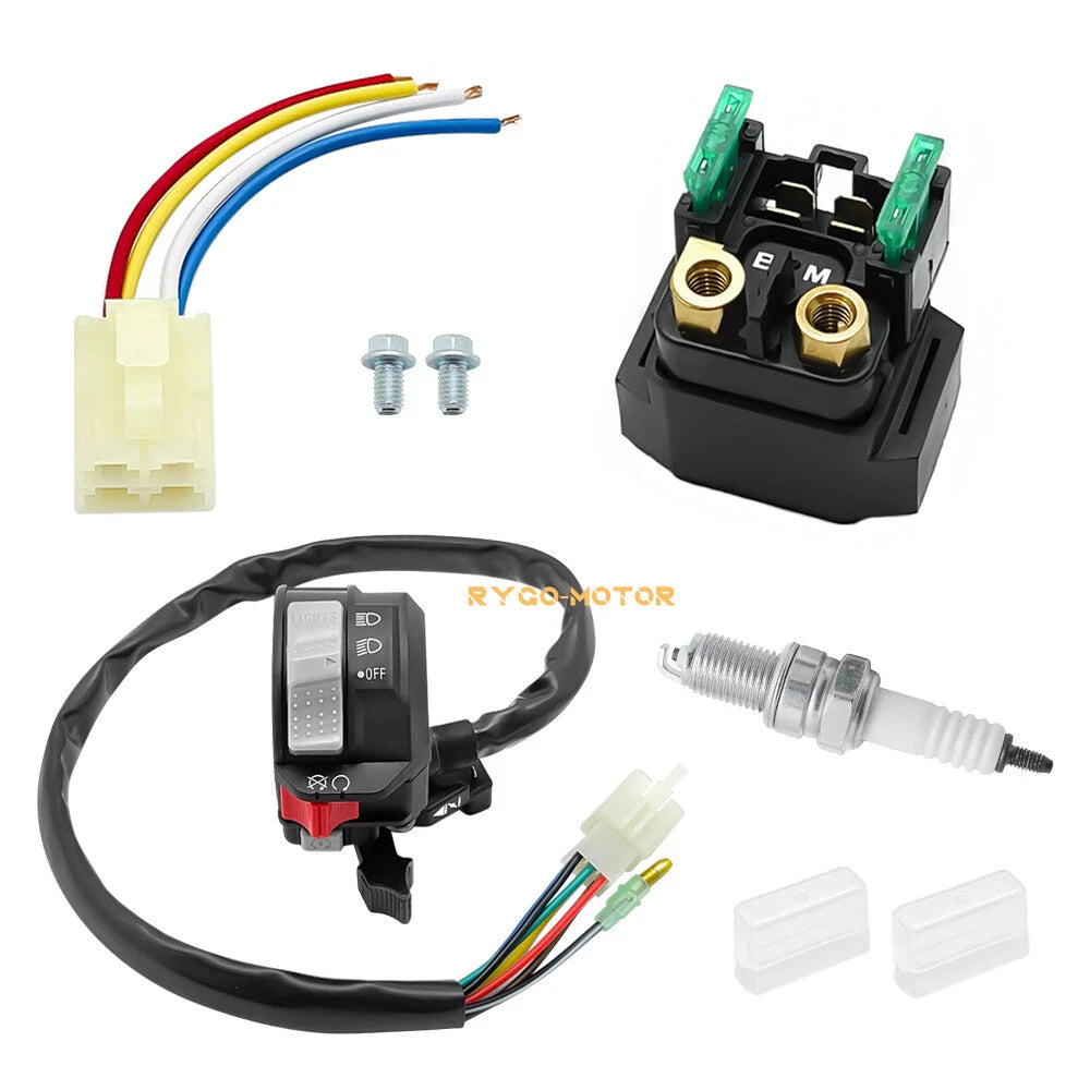 Start Stop Switch & Starter Relay Plug Spark Kit for Yamaha Kodiak 400 (2000–2001)