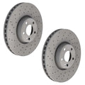 2X Brembo Front Drilled 342mm Disc Brake Rotors for MB W205 C Class (2015–2021)