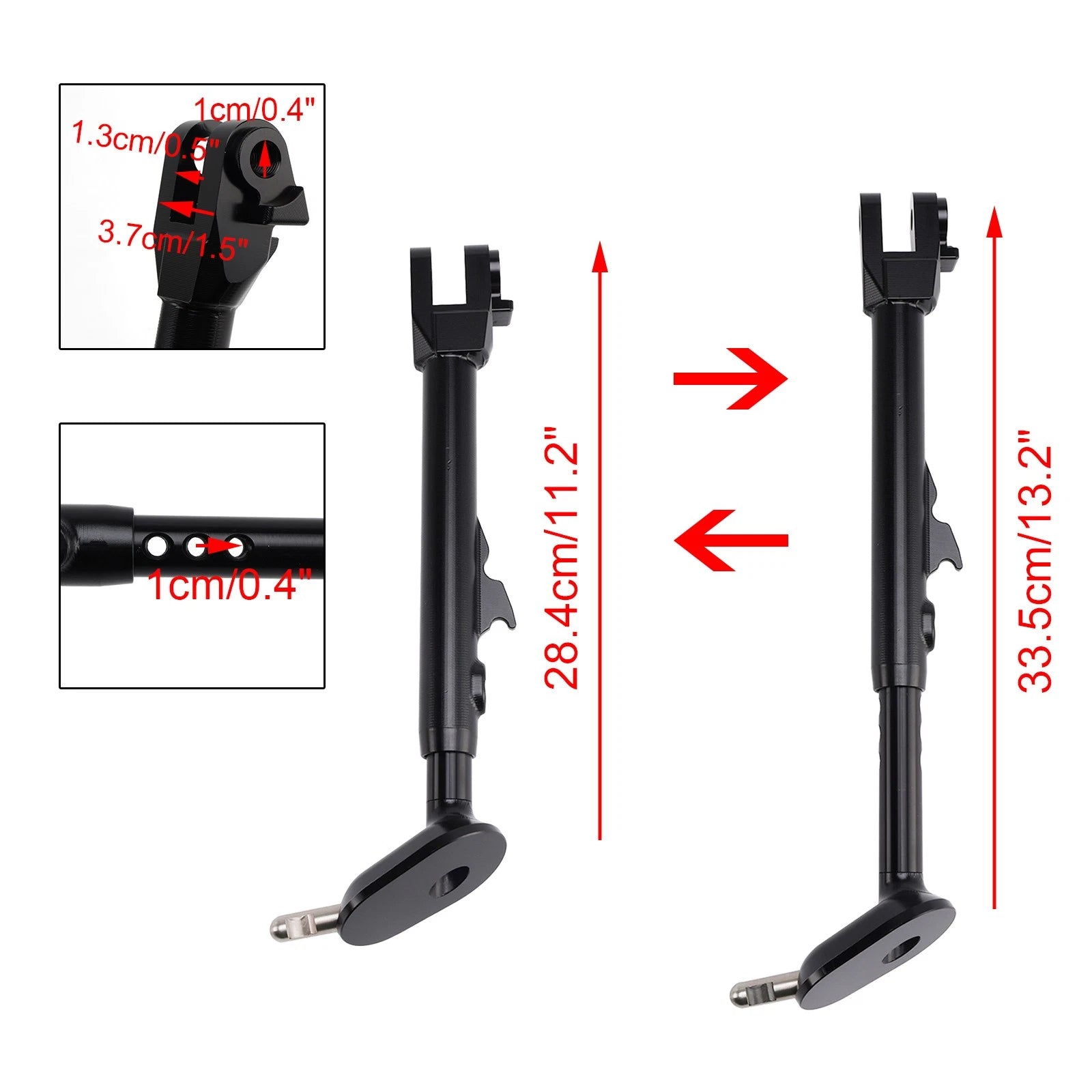 Adjustable Foot Side Stand Kickstand for Street Triple 765 R/RS (2023–2025)