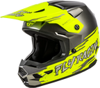 Youth Kinetic Surge Helmet for Off-Road (FLY Racing) - Grey/Hi-Vis Yellow