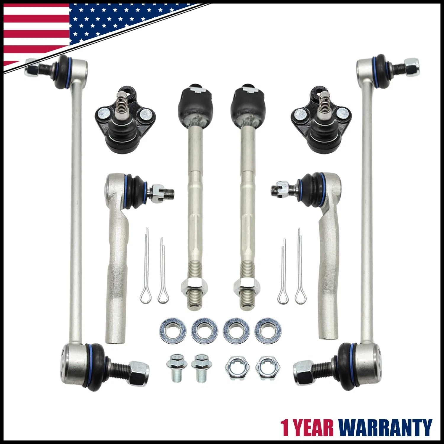 Front Tie Rods Ball Joints Sway Bars Kit for Honda CR-V (2012–2016)