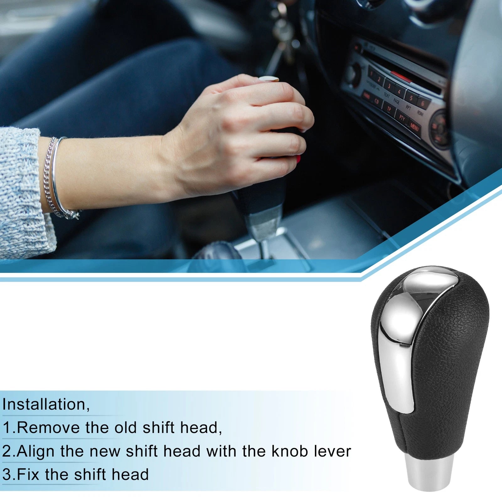 Chrome Gear Shift Knob for Mazda 3 (2009–2016)