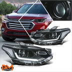 Right Side Headlight Lamp for Ford Flex (2009–2012) Chrome Amber Corner