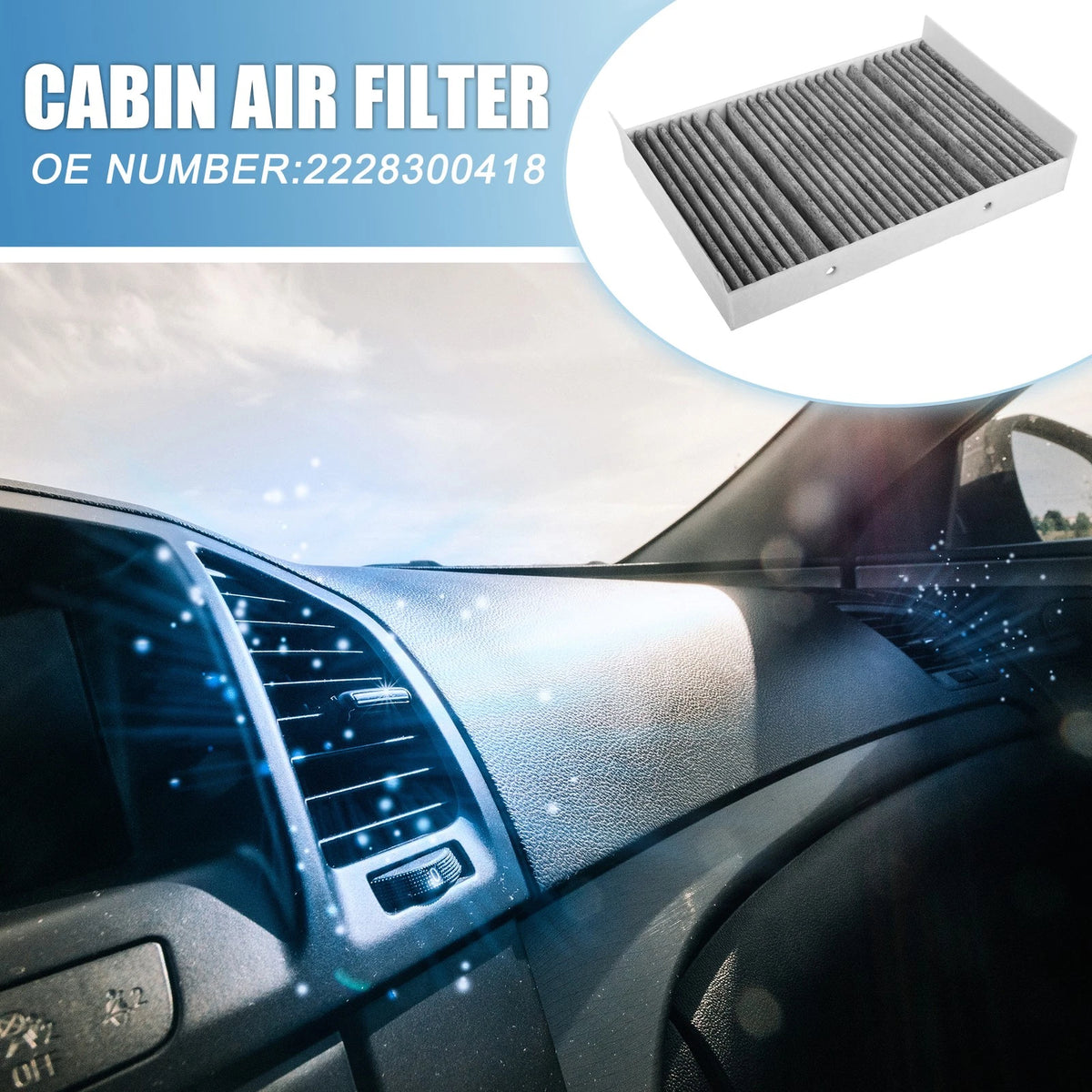2pcs Cabin Air Filter No.2228300418 for Mercedes-Benz S450 (2018–2021)