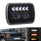 2X 5"x 7" LED Square Headlight Spot High Low Beam for Wrangler