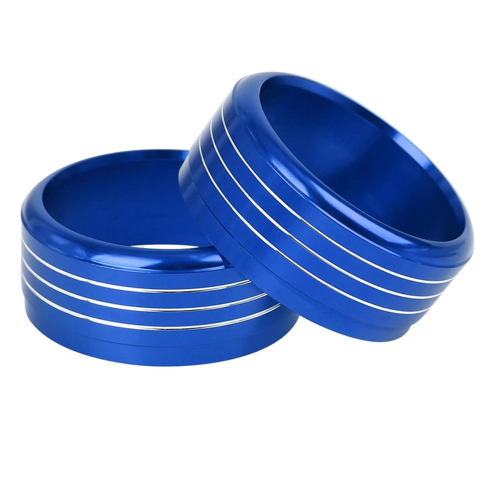 3pcs Blue AC Climate Control Ring Knob Trim for Subaru Impreza WRX/STi (2008–2014)
