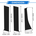Set of 6 Door Pillar Window Trim for Mitsubishi Outlander (2014–2020) Black