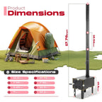 Outdoor Tent Wood Burning Stove with Chimney Pipe - Portable Cooking Solution