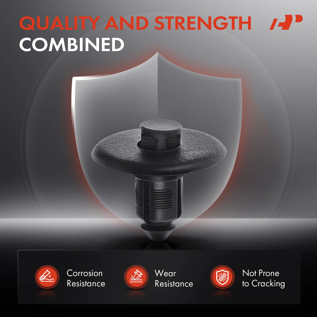 9mm Nylon Cowl Push-Type Retainer Fasteners for Lincoln Pontiac (30-Piece)