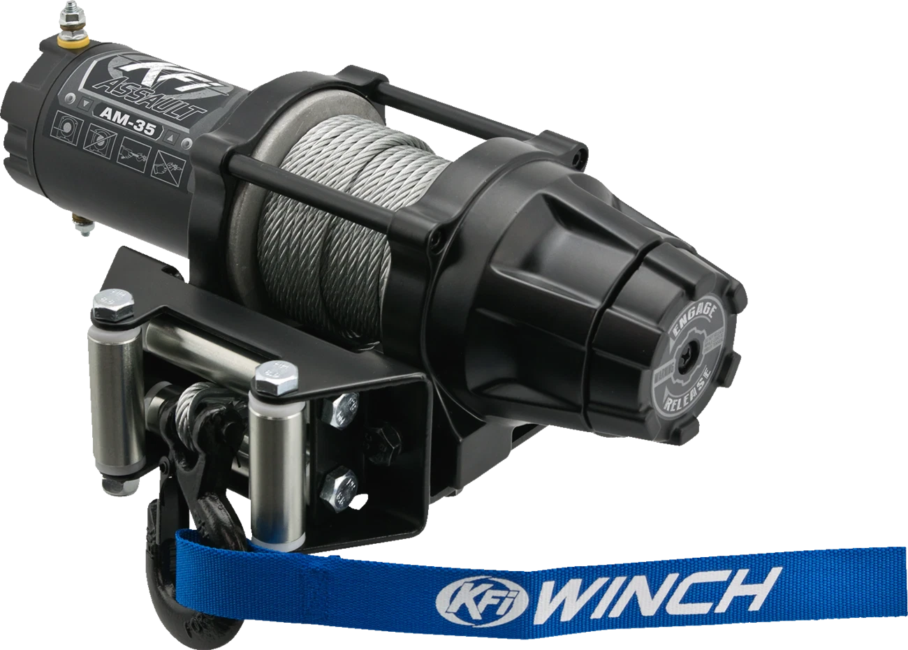 KFI AM-35 Assault Winch for UTV/ATV (3500 lb, Steel Cable)