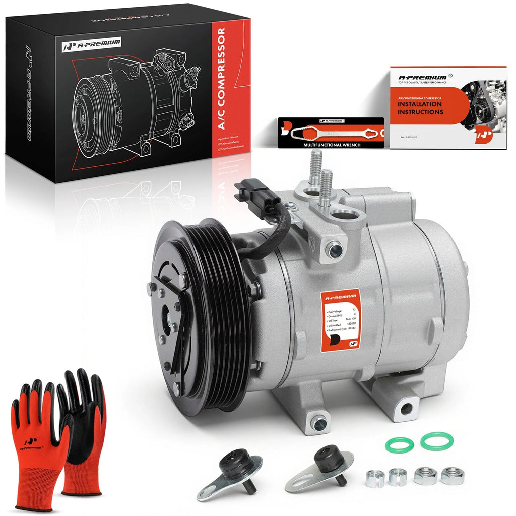 A/C Compressor with Clutch for Ford F-250 F-350 F-450 F-550 (2008–2010)