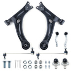 8Pc Lower Front Control Arm + Ball Joint Sway Bar Tie Rod for Corolla (2003–2008)