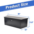 Tool Box for Pickup Truck (35"x12"x11.8", Black Steel)