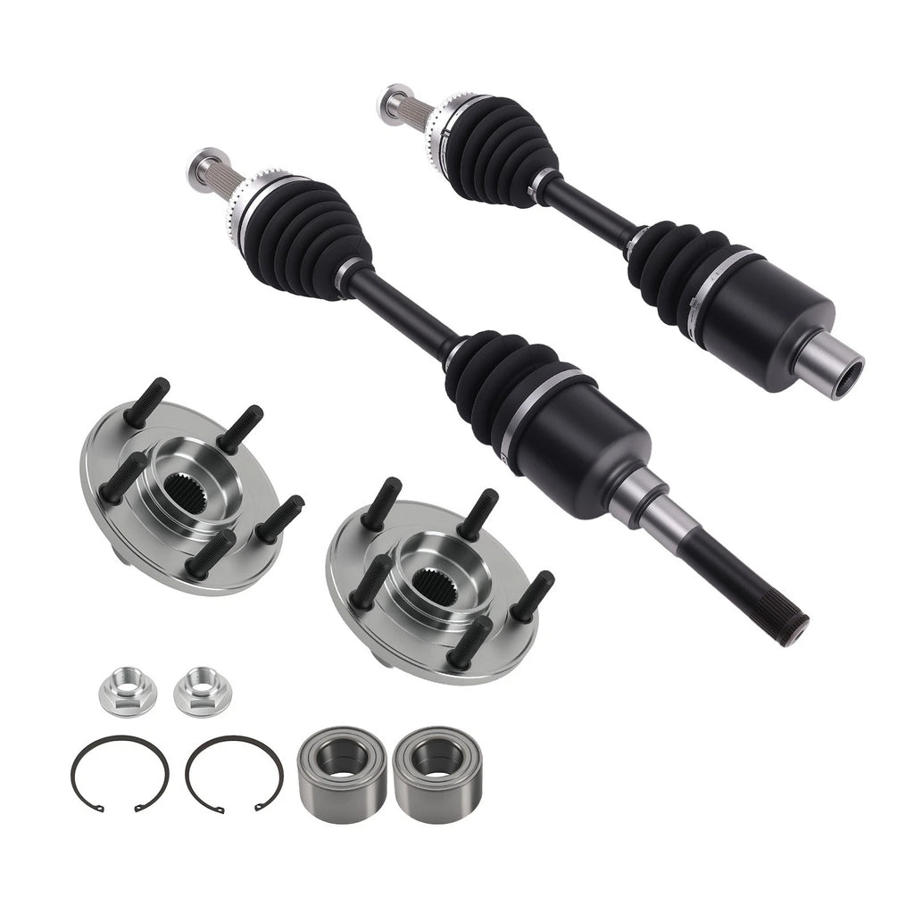 Set of 2 CV Axles + Wheel Hub Assembly for Ford Escape (2001–2004)