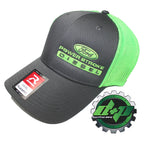 Powerstroke Trucker Hat for Ford (Charcoal Gray Green, Flex Fit L/XL)