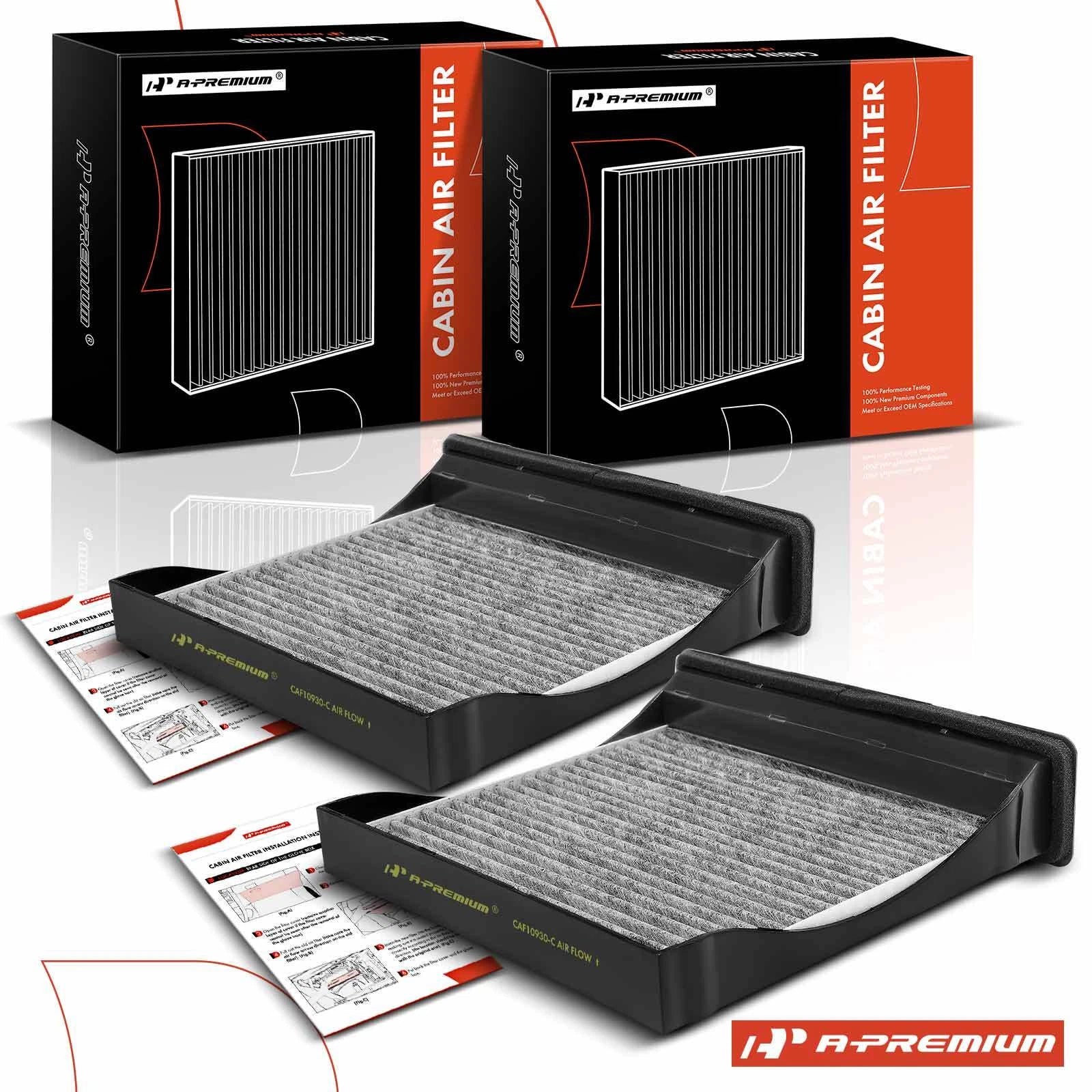 2X Activated Carbon Cabin Air Filter for Subaru Forester (2009–2018)