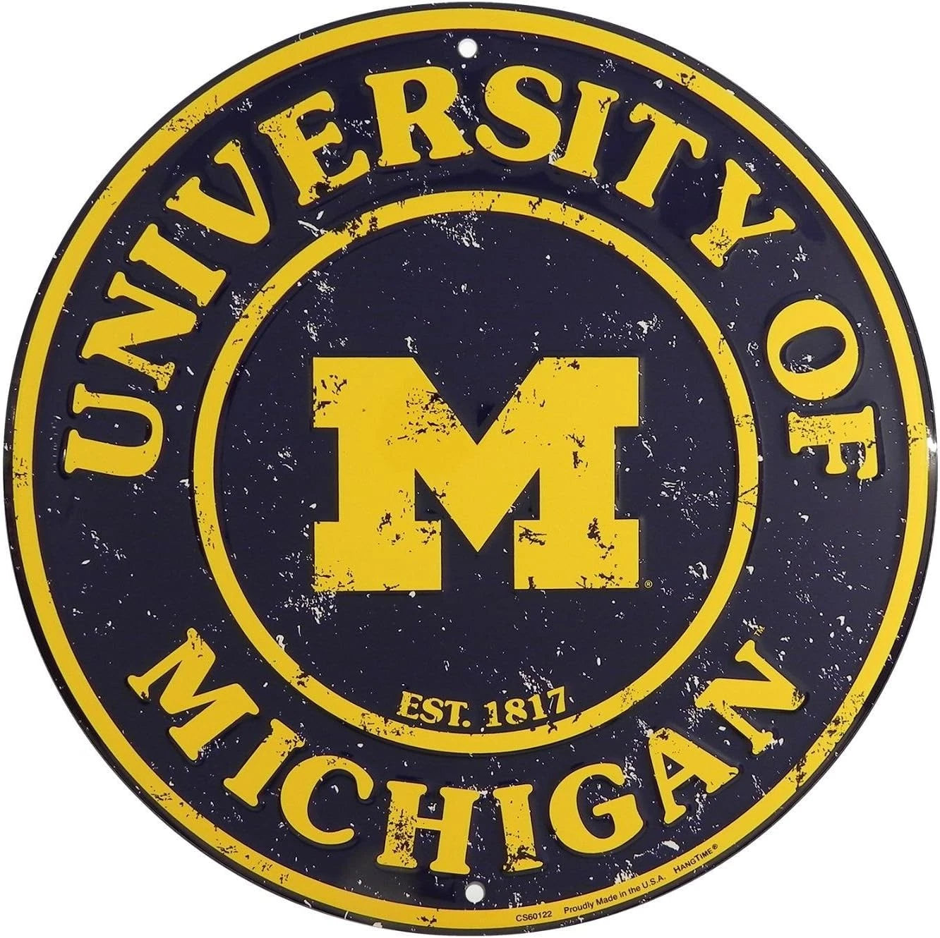 12" Metal Tin Sign for University of Michigan Wolverines (N/A)