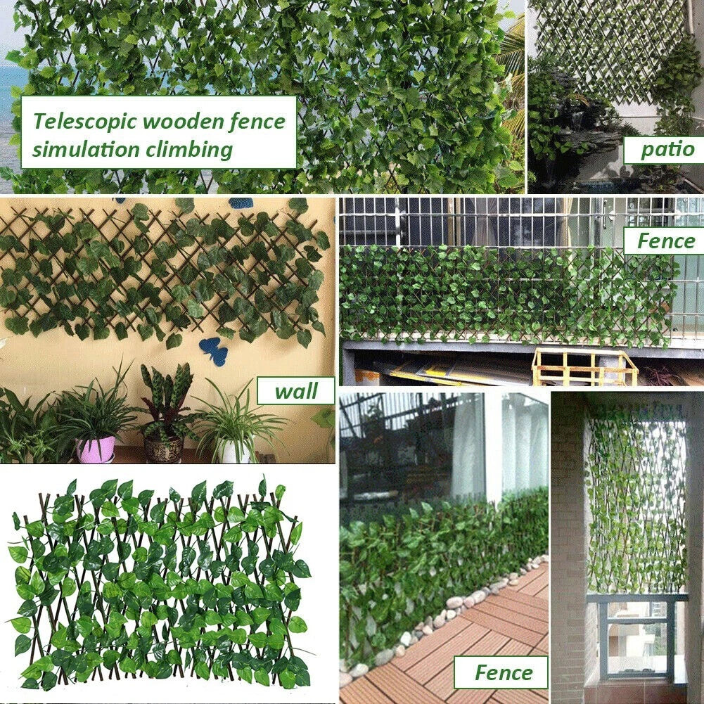 Artificial Ivy Fence Screening for Garden Privacy (Expanding Trellis)