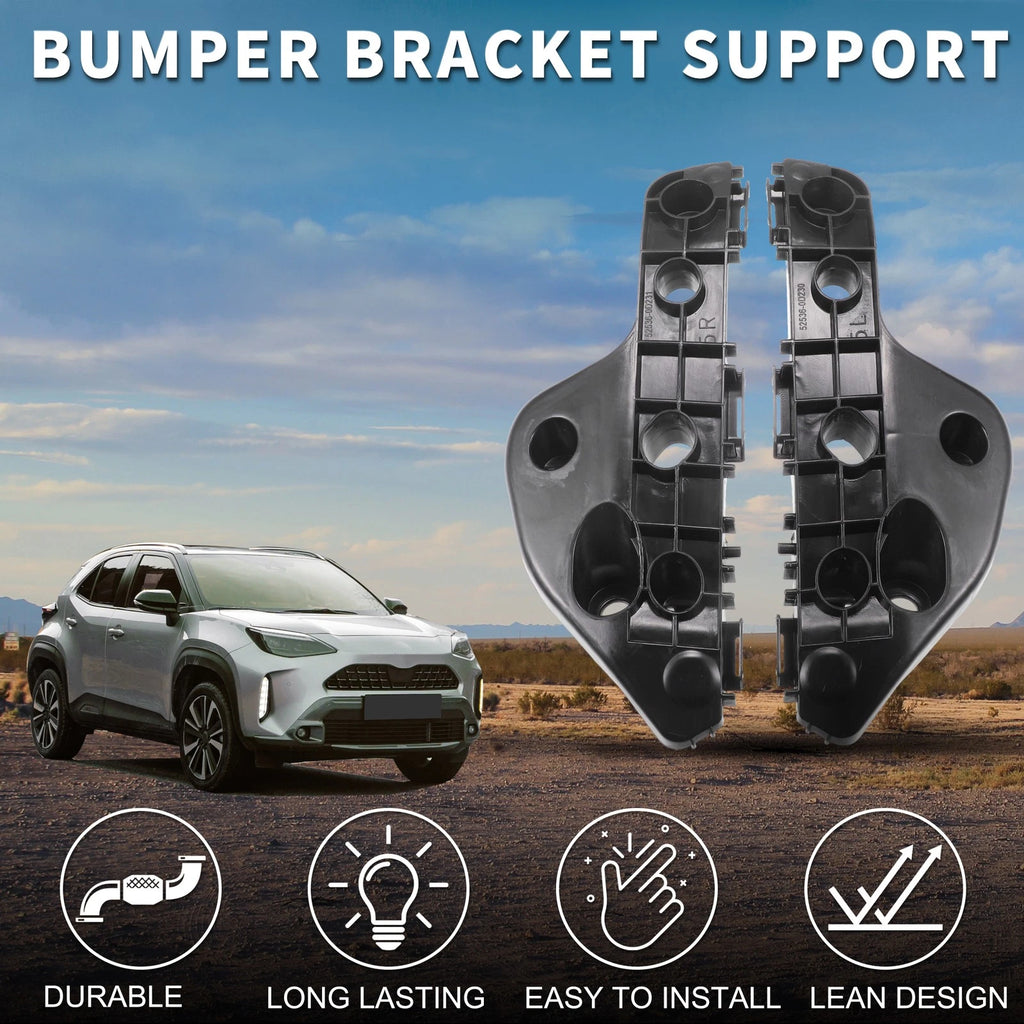 1 Pair Front Bumper Retainer Bracket No. 525360D230/525350D230 for Toyota Yaris (2012–2020)