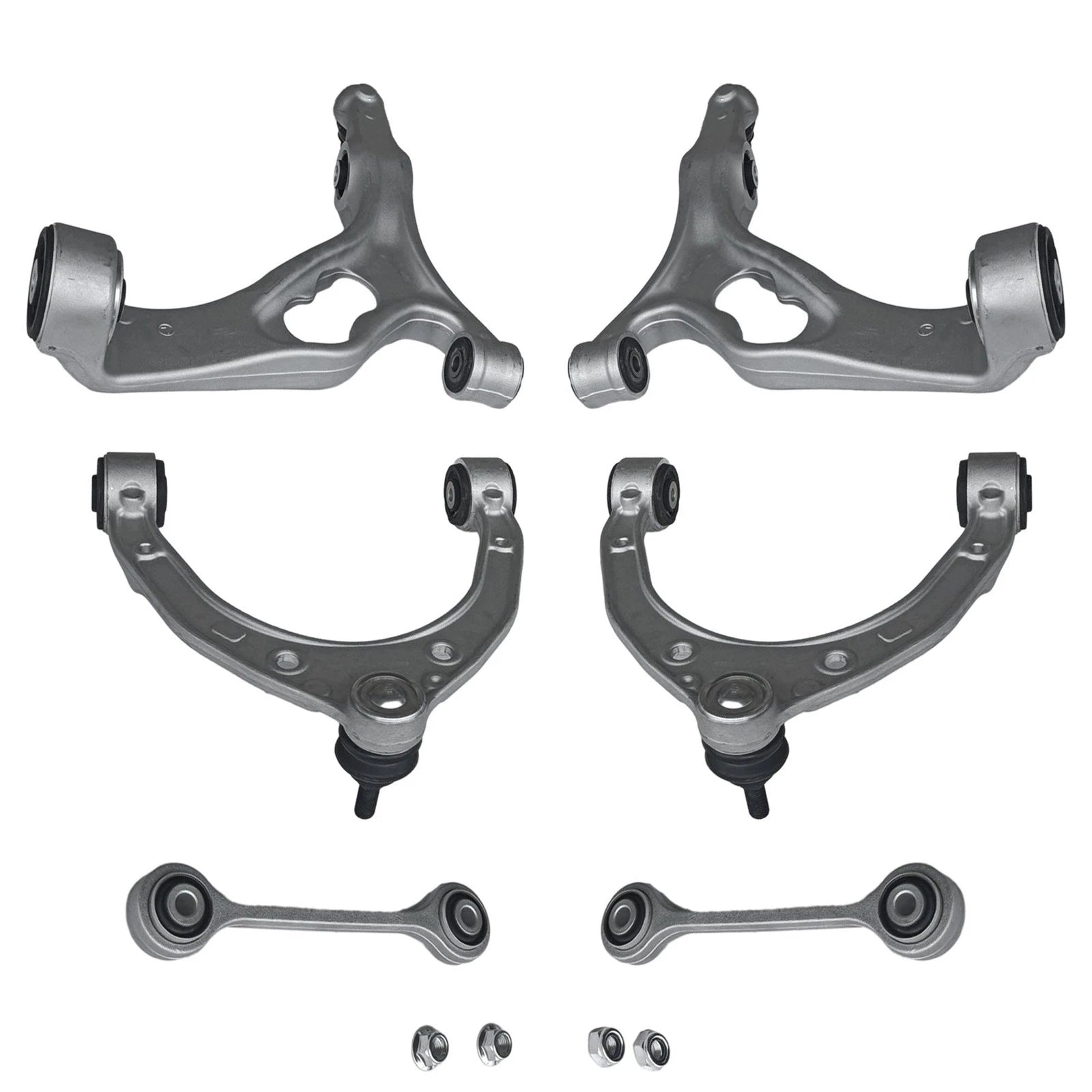 6PCS Control Arms w/ Ball Joints & Stabilizer Bar Link for Audi Q7 (2011–2015)