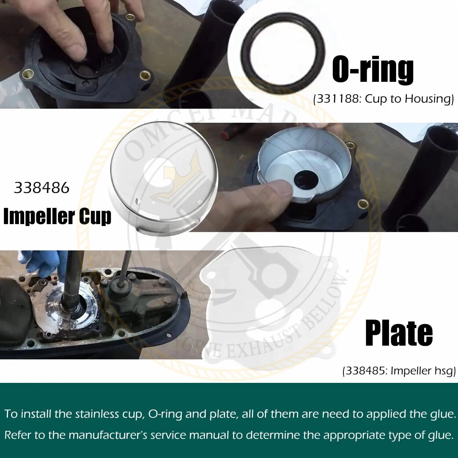 Outboard Water Pump Kit 5001595 for Johnson Evinrude 75-250HP (1990–2023)