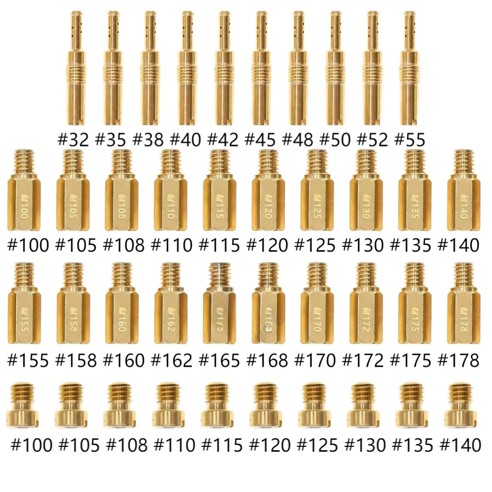 Carburetor Jet Kit 10 Slow 30 Main Jets for PWK CVK Motorcycle