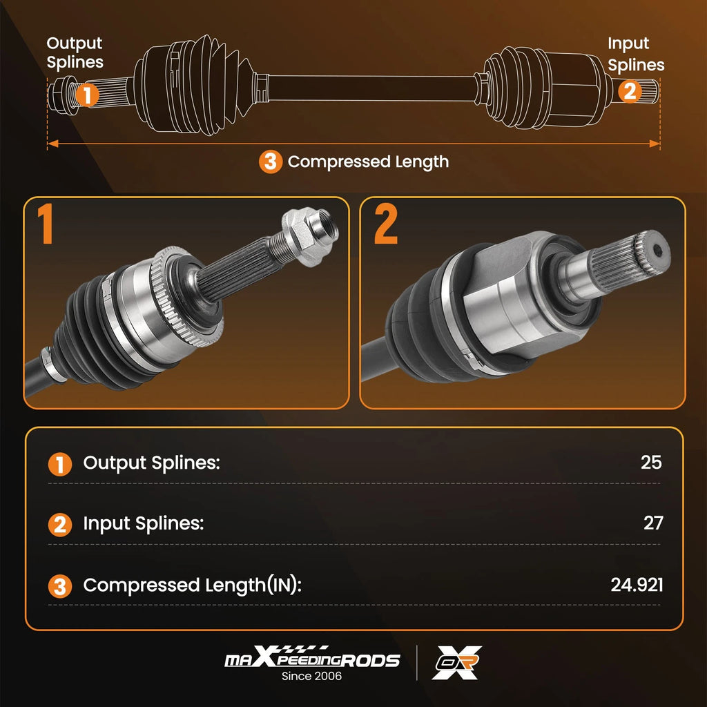 Front Left CV Axle Assembly for Hyundai Accent (2012–2017)