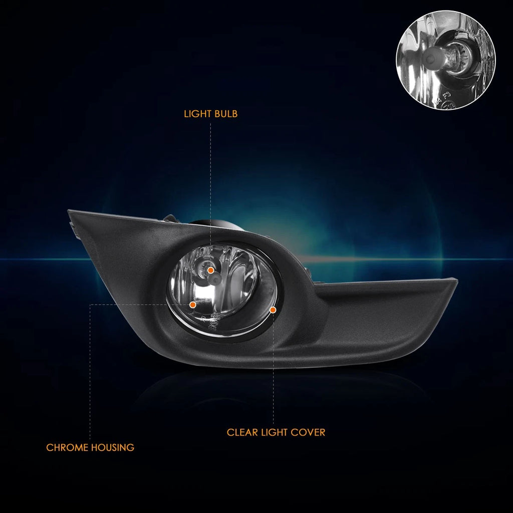 Projector Headlights for Kia Forte 5 Koup (2014–2016) Black Housing Amber Side