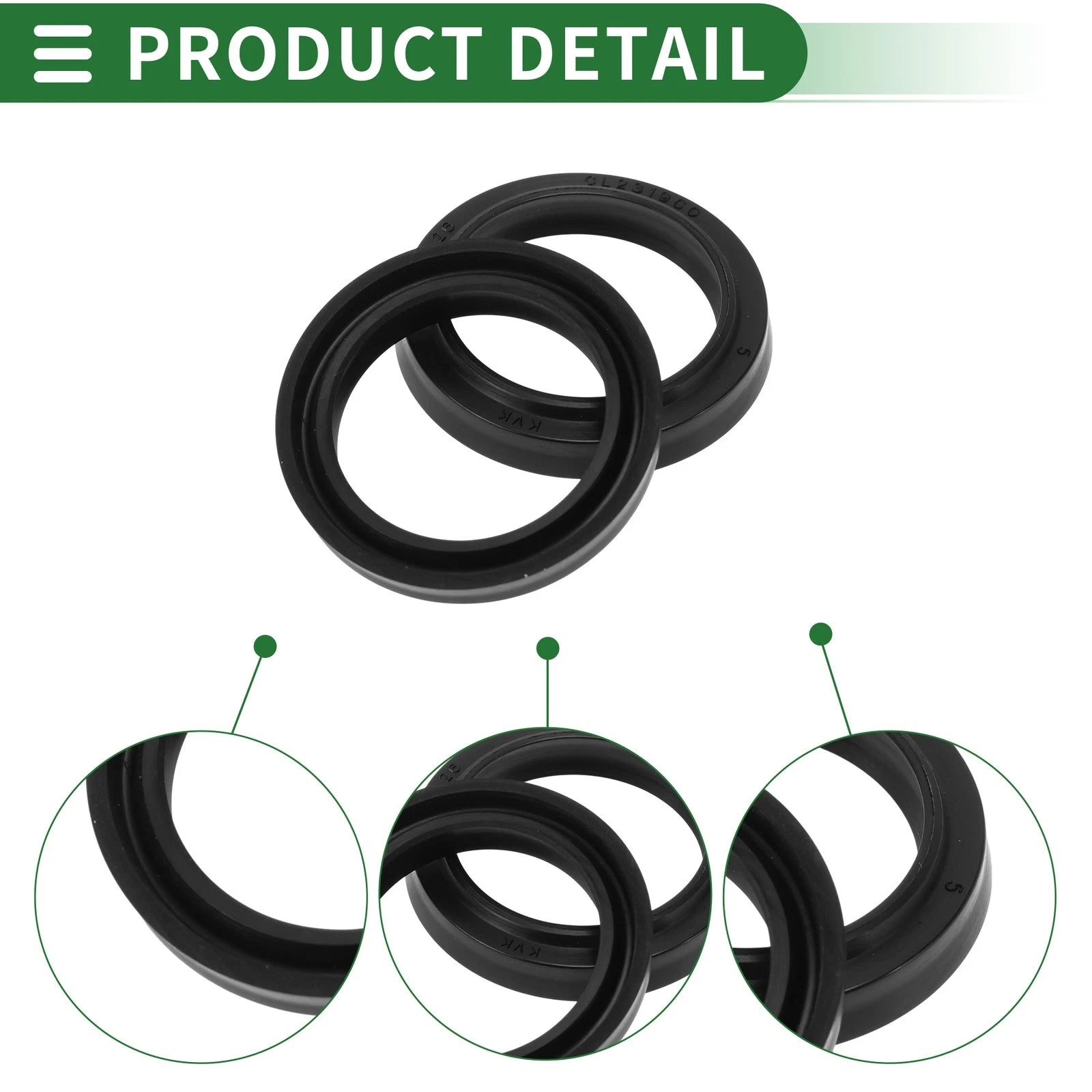 Set of 5 Oil Seal Rotary Shaft Seal NBR Rubber 26x34x4.5mm
