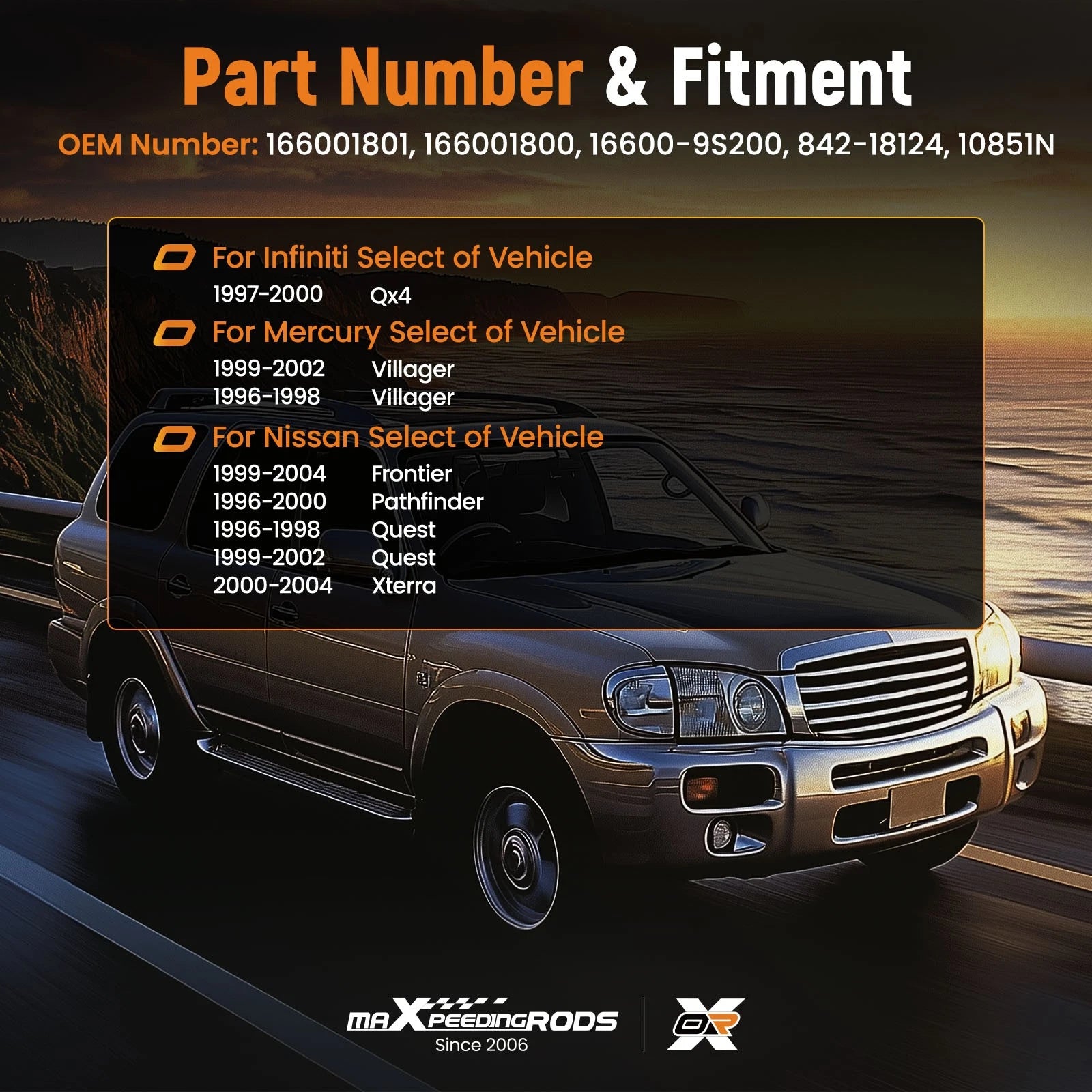 Fuel Injector Set for Nissan Pathfinder Xterra Frontier (2005–2007)