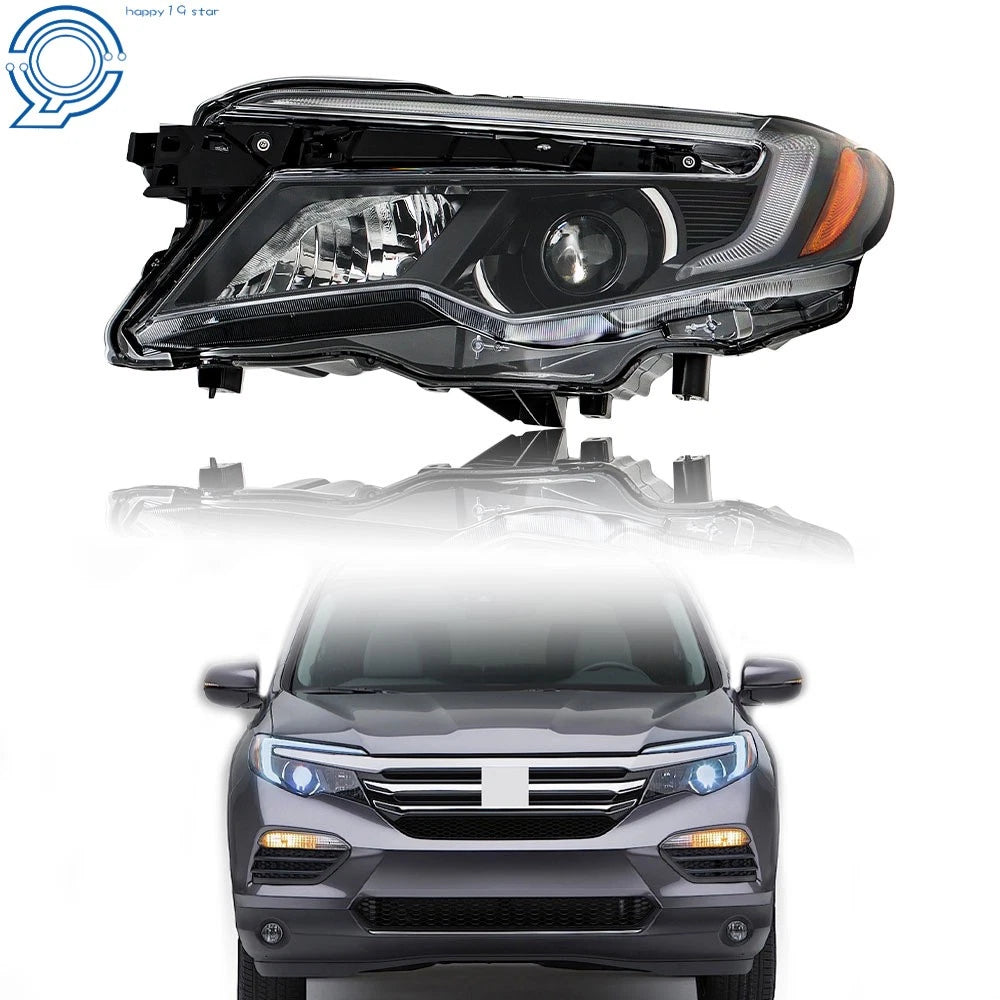 Left Headlight with LED DRL for Honda Pilot Ridgeline (2016–2020)