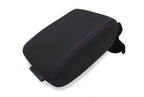 Leather Console Lid Armrest Cover for Honda CR-V (2017–2021) Purple Stitch