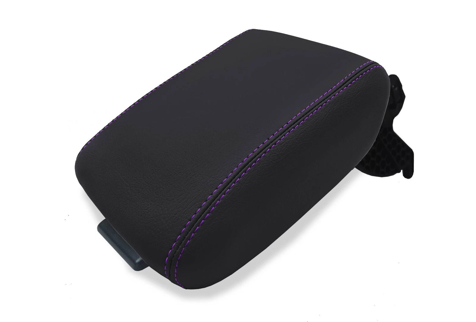 Leather Console Lid Armrest Cover for Honda CR-V (2017–2021) Purple Stitch