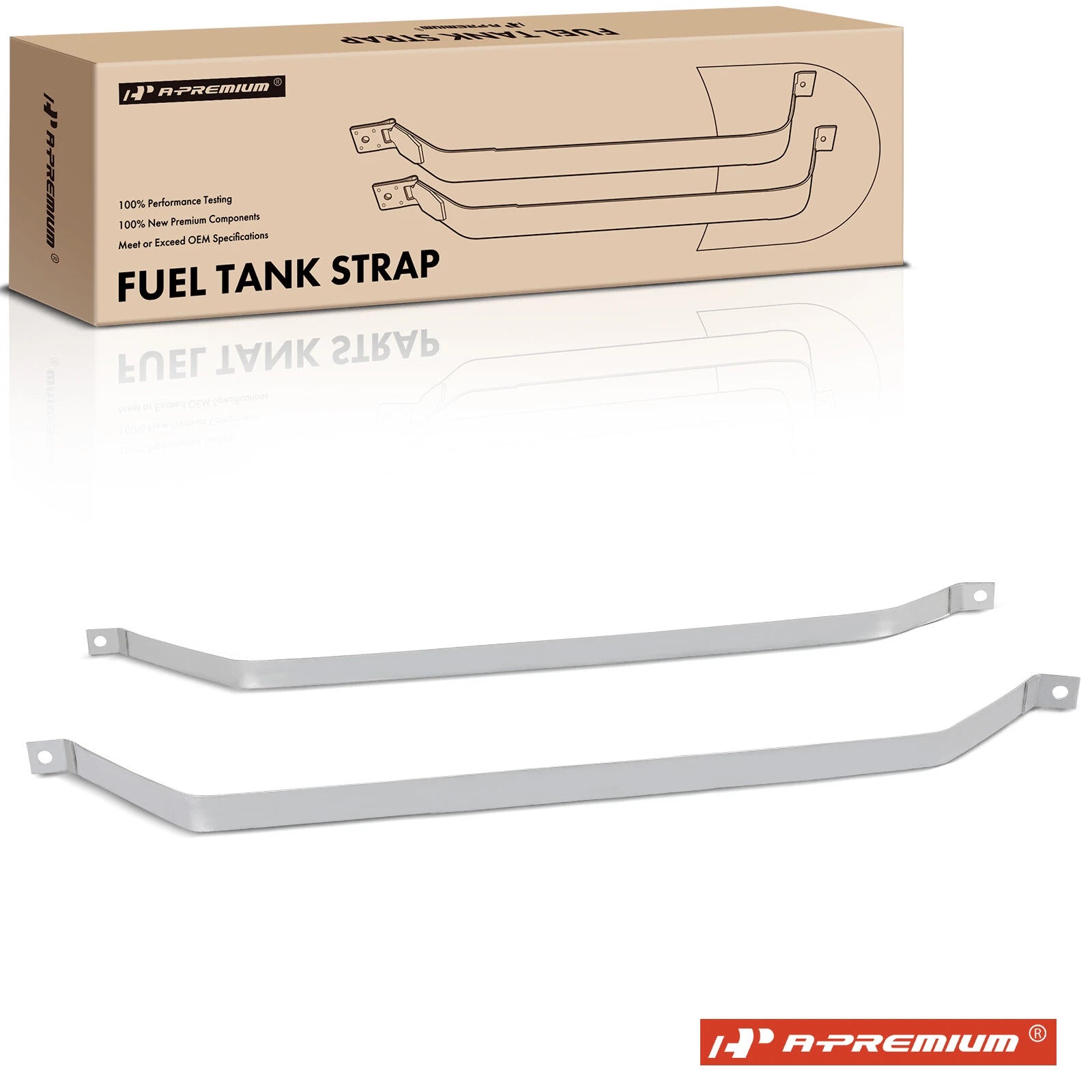 2X Steel Fuel Tank Straps for Cadillac Eldorado, Seville (1976–1985)