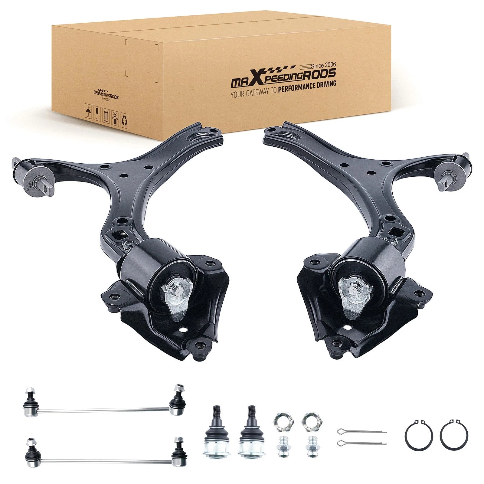 Front Lower Control Arm Ball Joints Sway Bars For 2013 - 2016 2017 Honda Accord