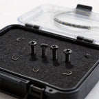 Set of 4 Stainless Steel Black Screws for Daiwa PR100 PD106 Fishing Reel