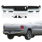 Chrome Steel Rear Bumper Assembly for Ram 1500 (2019–2022) w/ Dual Exhaust