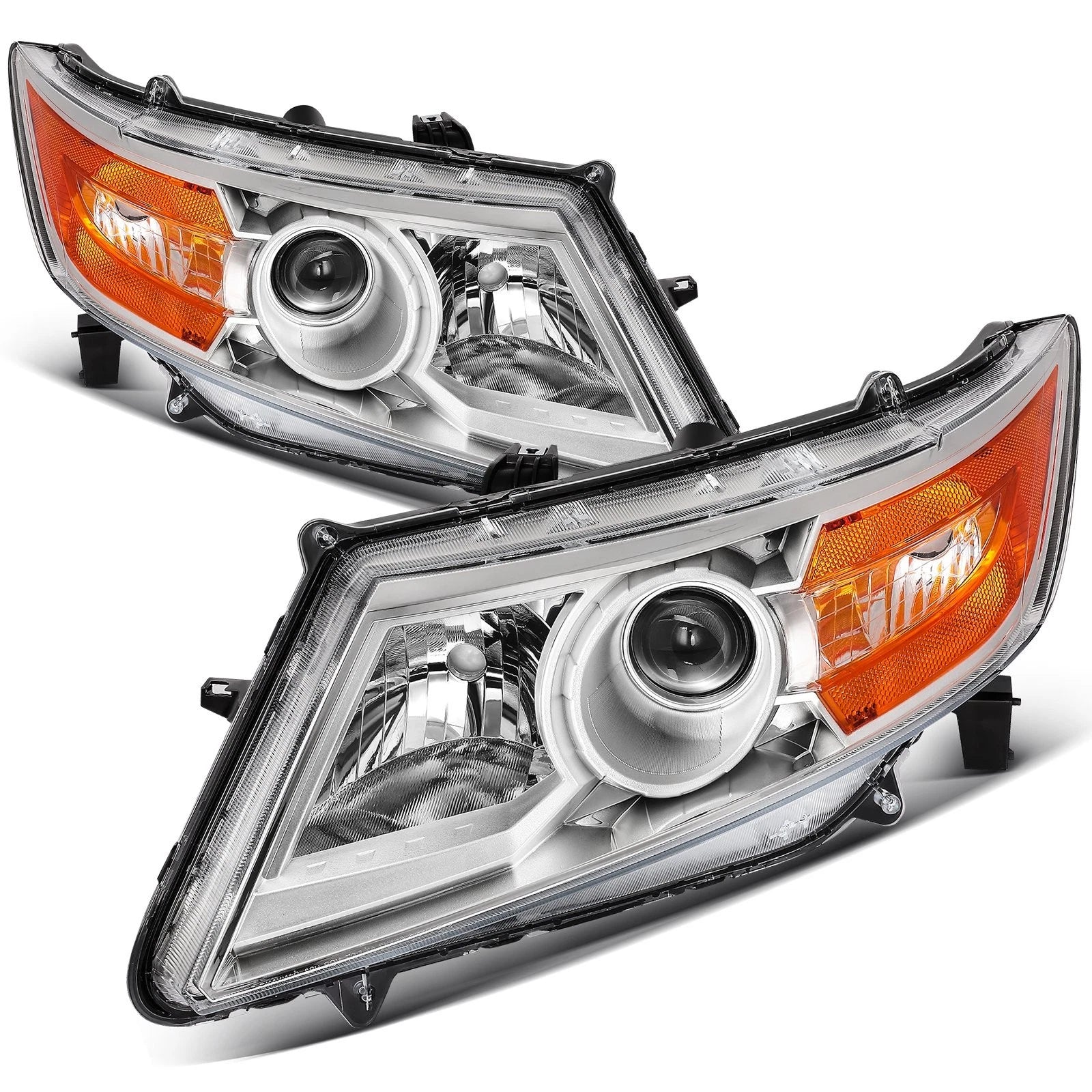 2X Halogen Chrome Headlights Assembly for Honda Odyssey (2011–2017)