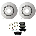 Hella Rear Rotors & Low-Met Disc Brake Pad Kit for Audi S4 (1992–2002)