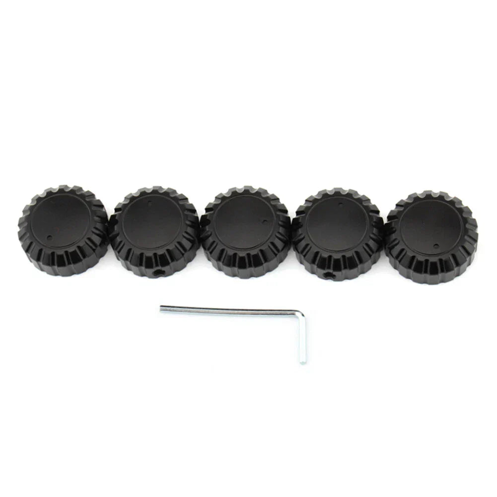 5Pcs Black Aluminum Radio Knobs for Honda GL1500 Goldwing (1988-2000)