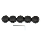 5Pcs Black Aluminum Radio Knobs for Honda GL1500 Goldwing (1988-2000)