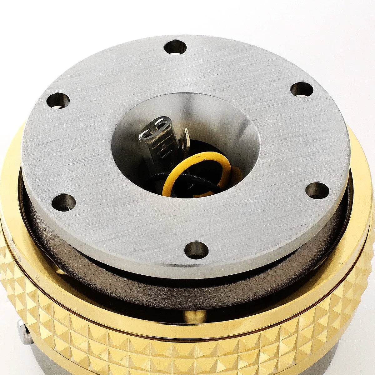 NRG Quick Release Steering Wheel Adapter for Universal Vehicles (Gun Metal/Gold)