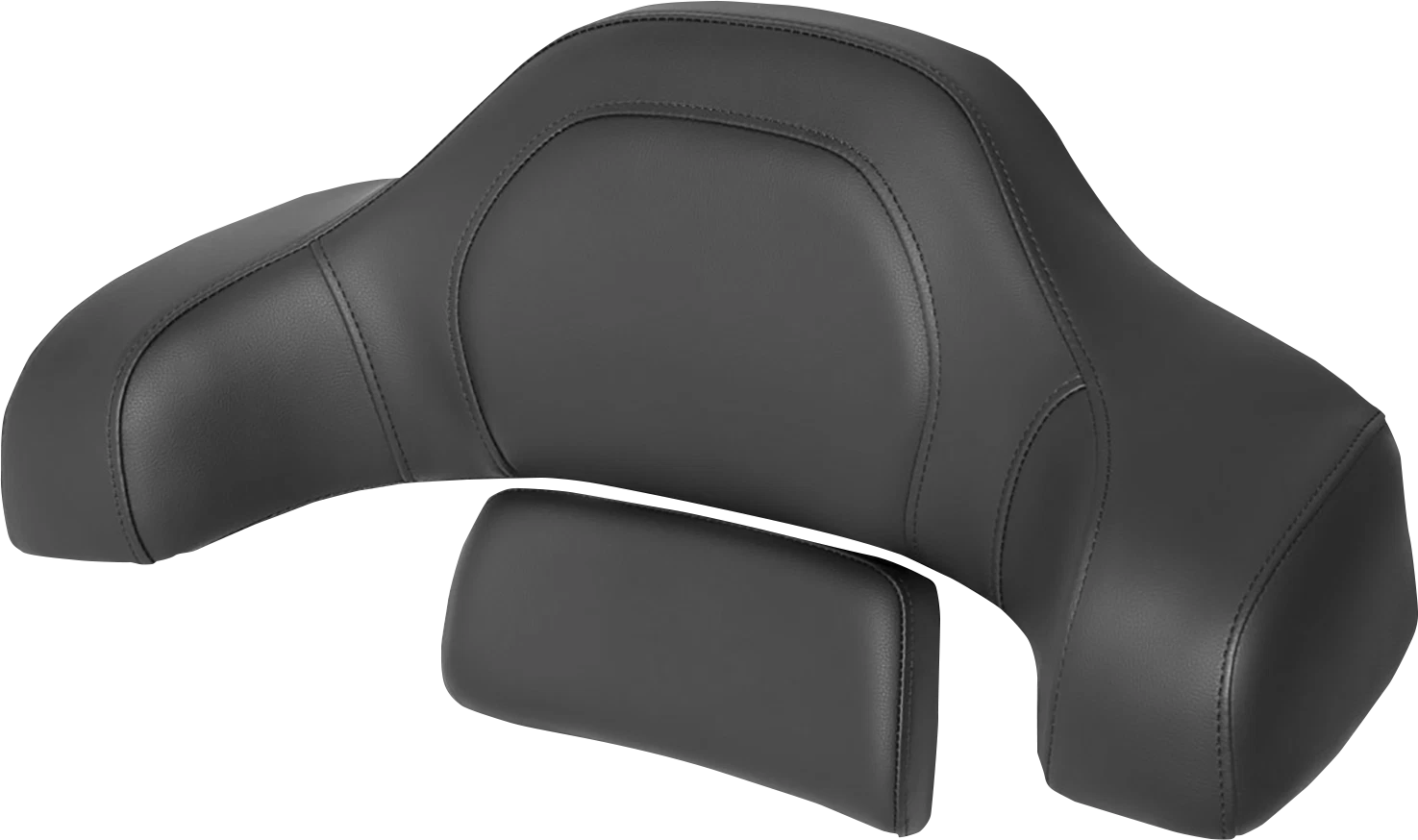 SADDLEMEN RoadSofa Tour-Pak Pad for Indian (2014–2024) - Black, Black Stitching